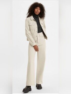 Levi's High Rise Wide Leg Jeans in Light Beige/gray Size 26!